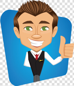 Flight Attendant Free Collection   Male Flight Attendant Clipart  HD Png Download