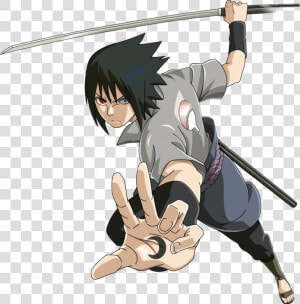  anime  sasuke  sword  naruto  sharingan  animekun   Sasuke Uchiha Shippuden Full Body  HD Png Download