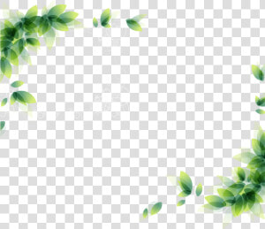 Flower Corner Border Png Clipart   Png Download   Green Leaves Border Png  Transparent Png