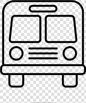 Bus Coloring Page   Frente De Onibus Desenho  HD Png Download