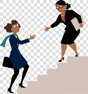 Two Female Employees Helping Each Other   Women Helping Each Other  HD Png Download