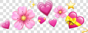 Sticker Crown Emoji Emoticon Pink Whatsapp Heart Flower   Heart Emoji Crown Transparent  HD Png Download