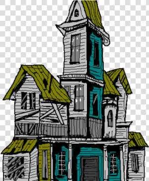 Haunted Houses Clipart   Creepy House Clip Art  HD Png Download