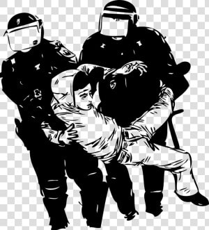 Drawing Of Police Brutality  HD Png Download