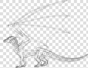 Line Art Wings Of Fire Drawing Dragon   Dragon Lineart Base  HD Png Download