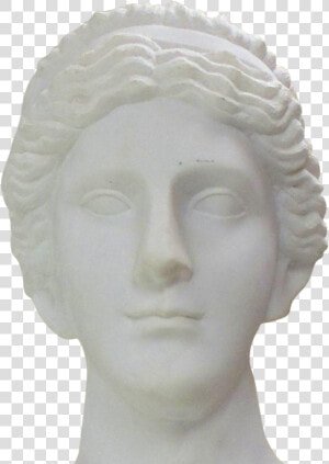 Hand Carved Carrara Marble Bust Of A Greek Style Woman   Greece Sculpture Head Transparent  HD Png Download