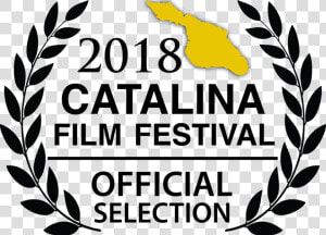 2018 Cff Laurel Transp Blk Gold   Catalina Film Festival Laurels  HD Png Download