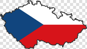 Czech Republic Flag Map Large Map   Czech Republic Flag Country  HD Png Download