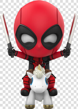 Deadpool Unicorn Riding Cosbaby   Dead Pool 2 Toy  HD Png Download