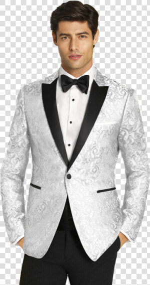 White Tuxedo Png Clipart   White Paisley Tuxedo Jacket  Transparent Png