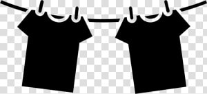 Clothes Hanging On Rope For Drying   Drying Clothes Icon Png  Transparent Png