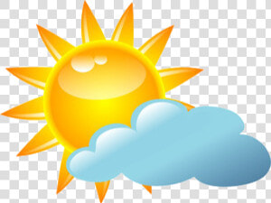 Sunny Clipart August Weather   Partly Cloudy Weather Clipart  HD Png Download