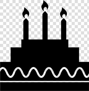 Birthday Cake With Candles   Birthday Cake Silhouette Png  Transparent Png