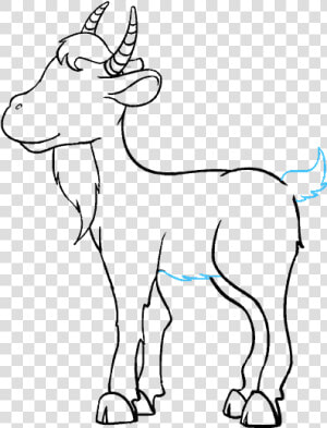 Clip Art Cartoon Goats   Outline Images Of Goat Cartoon  HD Png Download