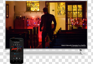 Behind Chromecast  To Speakers  Android Tvs  Game Consoles   Daredevil Season 3 Church Scene  HD Png Download