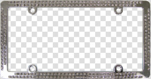 Chrome Coated Metal With Double Row White Diamonds  HD Png Download