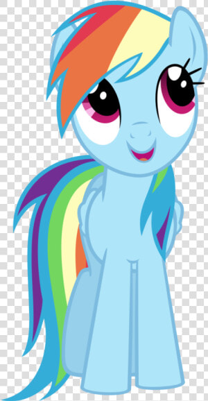 Rainbow Dash Looking Up   My Little Pony Rainbow Dash Front  HD Png Download