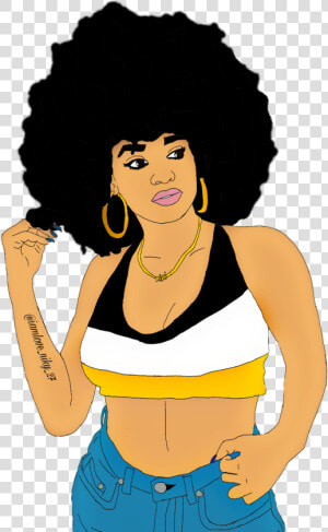  afrohair  afro  negra  cartoon  edition504  morena   Morena Con Afro Png  Transparent Png