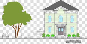 James Front Elevation Only   Tree  HD Png Download