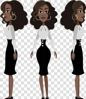 Business Lady Character Animator Puppet   Cartoon  HD Png Download