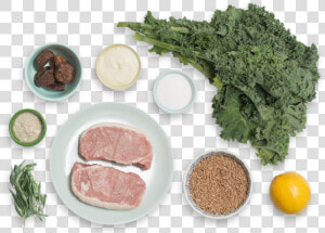 Seared Pork Chops  amp  Fig Compote With Sautéed Kale  amp    Superfood  HD Png Download