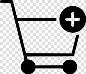 Cart Trolley Buy Add Plus   Shopping Cart With Goods Icon  HD Png Download