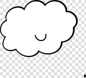 Cute Cloud Bw Clip Art At Clker   Rainy Cute Clouds Png  Transparent Png