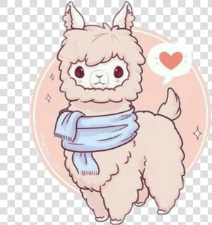 Llama Clipart Kawaii   Kawaii Cute Llama Drawing  HD Png Download