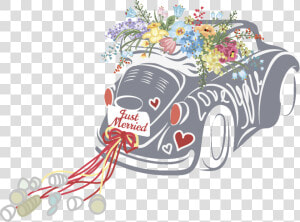 This Graphics Is Wedding Car Wedding Decoration Vector   Indian Wedding Car Clipart Png  Transparent Png