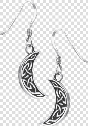 Sterling Silver Celtic Half Moon Earrings   Earrings  HD Png Download