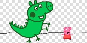 Leaks From The Next Jurassic World Movie   T Posing Peppa Pig  HD Png Download