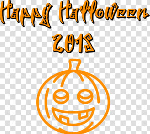 Happy Halloween 2018 Scary Font Smiling Pumpkin   Scary Looking Pumpkin Transparent  HD Png Download