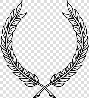 Traceable Heraldic Art Details   Laurel Wreath Drawing  HD Png Download