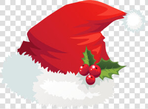 Christmas Santa Claus Hat Mistletoe   Christmas Icon Free Vector  HD Png Download