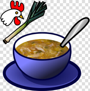 Chicken Soup Clipart   Cartoon Chicken Broth Soup  HD Png Download