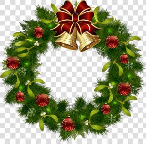 Wreath Christmas Garland Clip Art   Transparent Background Christmas Wreath Clip Art  HD Png Download