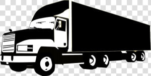 Land Transportation Png Black And White Transparent   Cargo Truck Clipart  Png Download