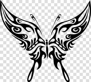 Butterfly Lineart   Tribal Butterfly Silhouette Png  Transparent Png