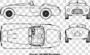 Ferrari 166 Mm Barchetta Blueprint  HD Png Download