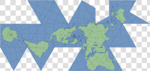 Fuller Dymaxion Map  HD Png Download