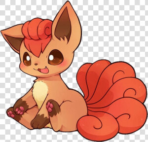  pokemon  vulpix  fire  fox   Cute Anime Kawaii Pokemon  HD Png Download