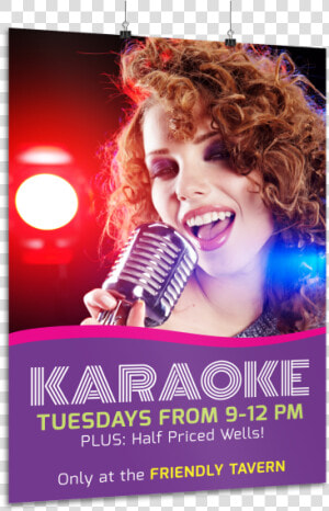 Karaoke Bar Poster Template Preview   Flyer  HD Png Download