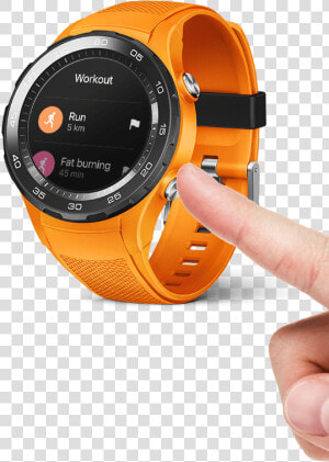 One Press To Start One Press To Start   Huawei Watch 2 Dynamic Orange  HD Png Download