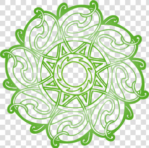 Celtic Ornament Vector Free Flower   Floral Ornament Green Png  Transparent Png