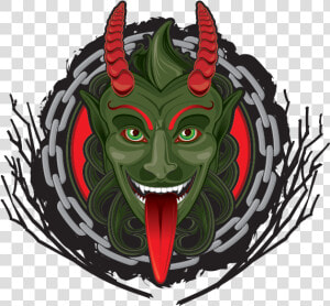 Krampus Vector Vintage   Krampus Face Cartoon  HD Png Download