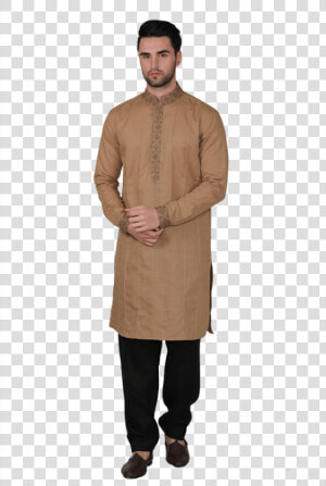 Brown Kurta Black Pajama  HD Png Download