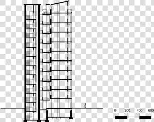 Milano Qt8 Edificio Ina casa Sezione   Building  HD Png Download