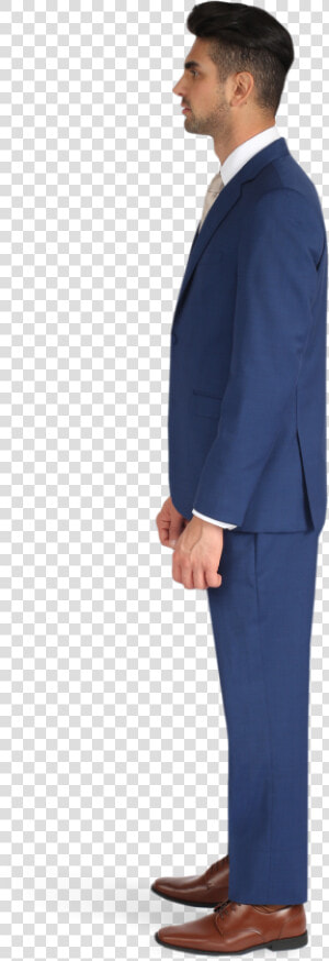 Cobalt Blue Notch Lapel Suit  HD Png Download