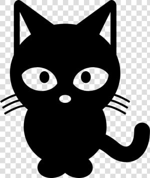 Cat And Kitten Png Black And White   Black Cat Clipart Png  Transparent Png