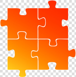 Jigsaw Puzzle Pieces  Orange   Puzzle Piece Vector Png  Transparent Png